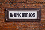 work ethics file  label
