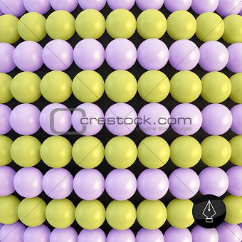 Abstract technology background with balls. Spheric pattern. 3d v