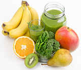 Green Smoothie With Fruits And Greens