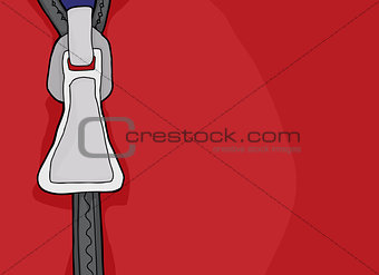 Zipper on Red Clothing