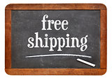 free shipping text on blackboard