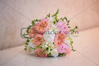 Bride's Bouquet on Table