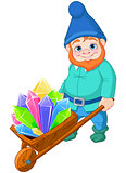 Gnome with Quartz crystals