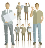 Vector silhouettes of business people