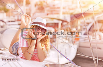 Relaxation on sailboat