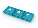 ABC Letters on computers keys