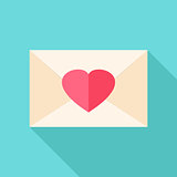 Envelope with heart