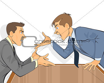 Businessman dispute in office