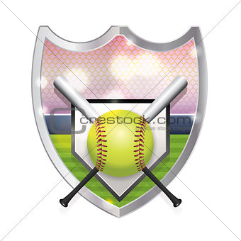 Softball Emblem Illustration