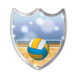 Indoor Volleyball Emblem Illustration