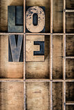 Love Concept Letterpress Type