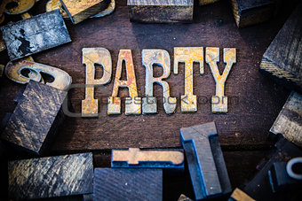 Party Concept Wood and Rusted Metal Letters