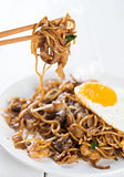 Asian dish stir fried Char Kuey Teow
