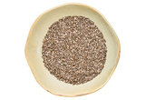 chia seeds in ceramic bowl