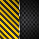 Metallic background with yellow and black stripes