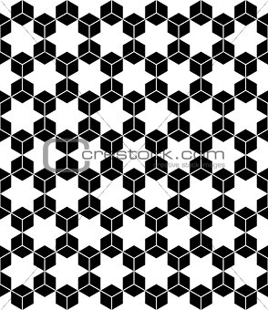 Hexagons and hexagrams seamless pattern. 