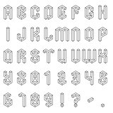 Isometric Alphabet and Numbers