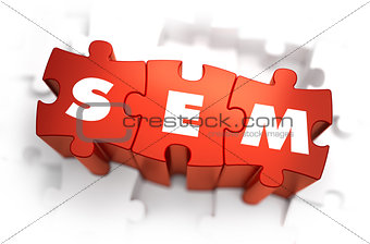 SEM - Text on Red Puzzles.