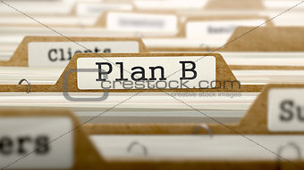 Plan B Concept with Word on Folder.