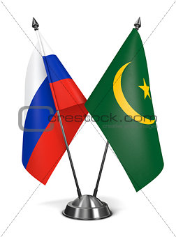 Russia and Mauritania - Miniature Flags.