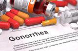 Gonorrhea Diagnosis. Medical Concept. 