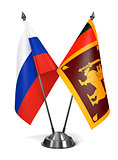 Russia and Sri Lanka - Miniature Flags.