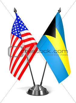 USA and Bahamas - Miniature Flags.