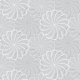 Vector seamless gray background with a flowers