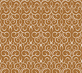 Repeating pattern on a brown. seamless wallpaper