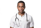 Handsome young African doctor