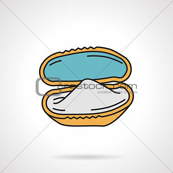Flat vector icon for mussel