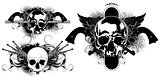 decorative art background with skull