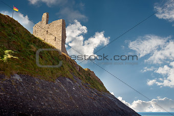 ballybunion castle on the cliff face