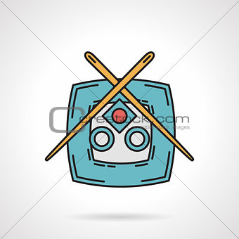 Flat vector icon for sushi dish