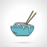 Flat vector icon for noodle dish