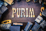 Purim Concept Rusty Type