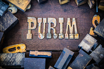 Purim Concept Rusty Type
