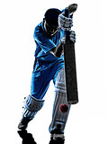 Cricket player  batsman silhouette