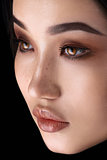 Asian woman with glamour eye make up close-up