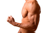Biceps muscle of young man