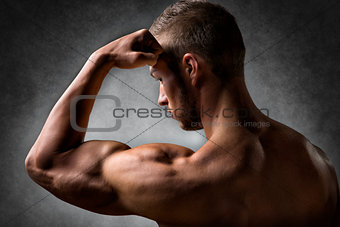 Biceps muscle of young man