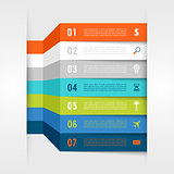 Infographic design with paper creative lines.