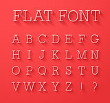 Flat font with shadow effect.