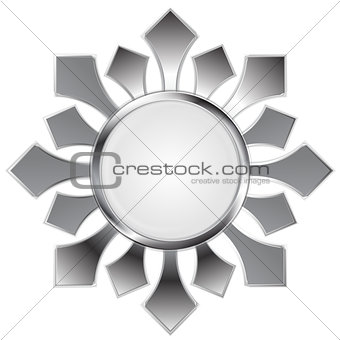 Metallic abstract logo shape