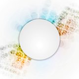 Colorful hi-tech background with blank circle