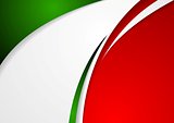 Corporate wavy abstract background. Italian colors