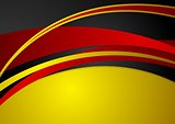 Corporate wavy abstract background. German colors