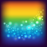 Rainbow background with circles 
