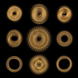 Ornamental golden round pattern