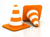 orange highway traffic cone